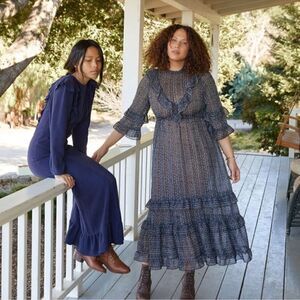 Christy Dawn Bijou Dress in Charcoal Garden